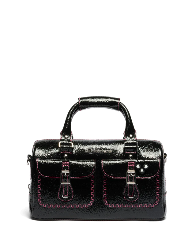 ドクターマーチン アイテム：TOP HANDLE BAG カラー： Black Distressed Patent