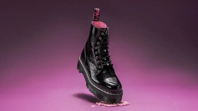 ドクターマーチンのバレンタインコレクション、ハートモチーフとピンクステッチがきらめく“THE VALENTINE COLLECTION”