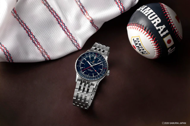 ブライトリングが、日本限定100本の「ナビタイマー オートマチック GMT 41 侍ジャパン リミテッド」を発表