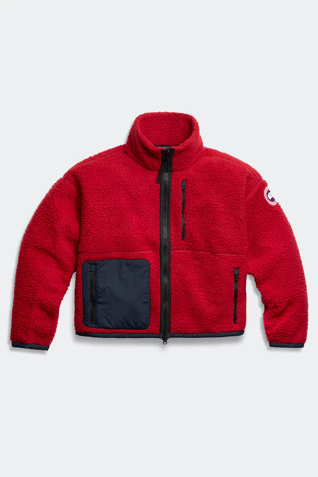 カナダグース Simcoe Fleece Jacket（カラー：Carmine Red/Nocturne）