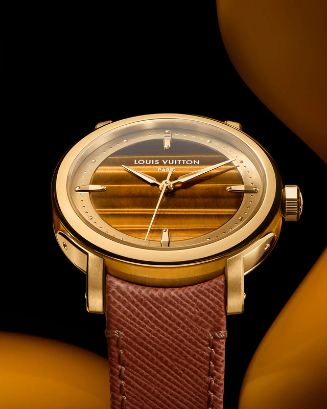 ルイ・ヴィトン「エスカル タイガーズアイ」、サフィアーノレザーとゴールドが導く旅するハイウォッチ