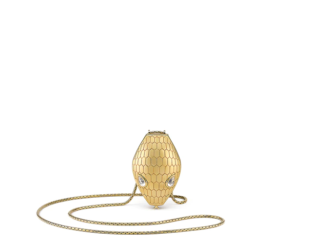 ブルガリ アイコンズ ミノディエール コレクション 295373 「セルペンティ」　ミノディエール （Sサイズ） 素材: 真鍮、アルミニウム、クリスタル カラー: ゴールド