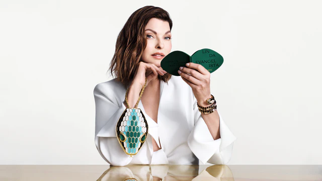  「ブルガリ アイコンズ ミノディエール コレクション キャンペーン」リンダ・エヴァンジェリスタ