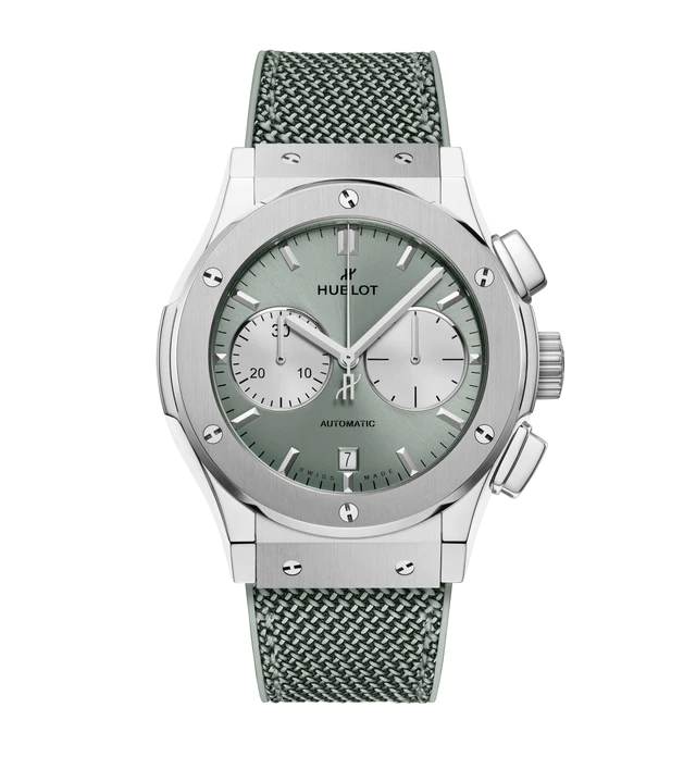 HUBLOT 「クラシック・フュージョン クロノグラフ チタニウム セージグリーン」