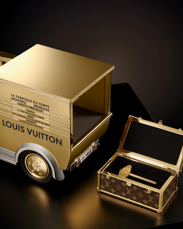 15点限定ルイ・ヴィトン カミオネット、ダミエギョーシェと機械式ムーブメントが出会うタイム・オブジェ