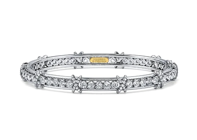 Sixteen Stone by Tiffany & Co. bangle in platinum with diamonds