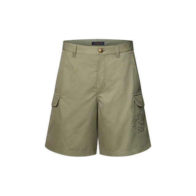 ルイ・ヴィトン：テクニカルコットン カーゴショーツ コットン 64%、リサイクルナイロン 36%