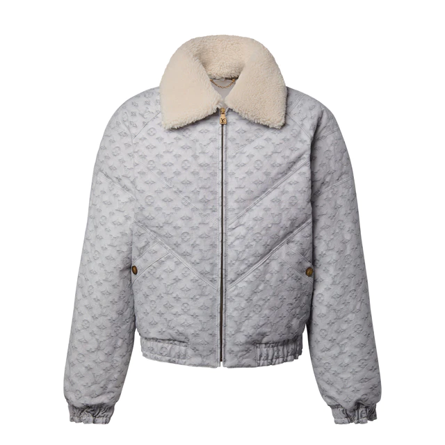 ルイ・ヴィトン：モノグラムジャカード パッファージャケット コットン 100%