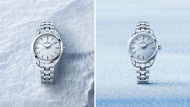 グランドセイコー「雪白パターン」と「雪白ブルー」、33mmケースに宿る雪景色を描いたクオーツウォッチ