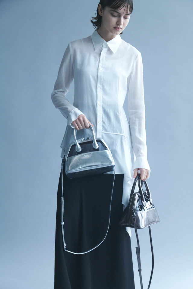 ヨウジヤマモト discord Yohji Yamamoto PVC handbag (Silver/Gunmetal)