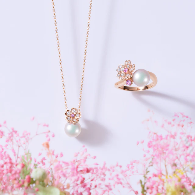ミキモトのパールが咲くSAKURA WEEK、さくらモチーフとイエローゴールドの新作ジュエリー特集
