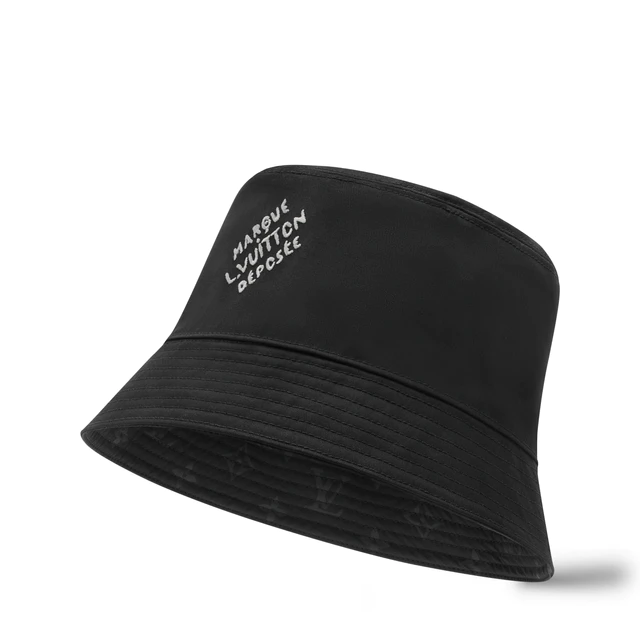 ルイ・ヴィトン:バケットハット·モノグラム ブラスト ナイロン 100%、片面はコットン 100%