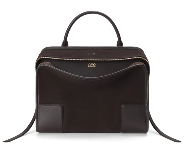 ロエベ アマソナ180 ラージ（スエード、ダークチェスナット）