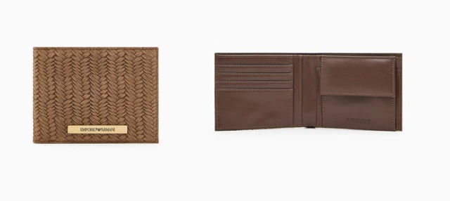 エンポリオ アルマーニ、ラッキーデーに更新したいウォレット、ディアスキンプリントと風紋エンボスが描く新定番