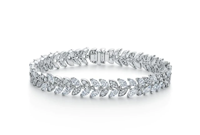 ティファニー Tiffany Victoria® Vine tennis bracelet in platinum with diamonds