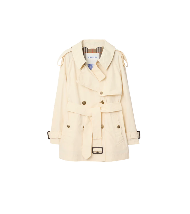 バーバリー ショート ライトウェイトコットン フィッツロヴィア トレンチコート
