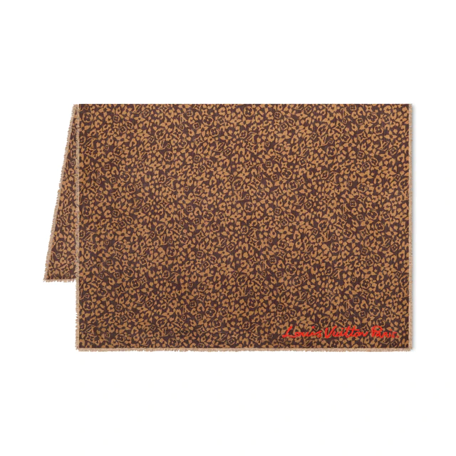 ルイ・ヴィトン：ストール·LV サファリ ウール 58%、シルク 21%、カシミヤ 21%