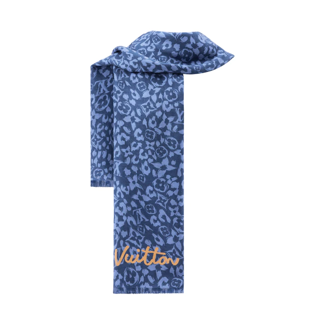 ルイ・ヴィトン：ストール·LV サファリ ウール 58%、シルク 21%、カシミヤ 21%