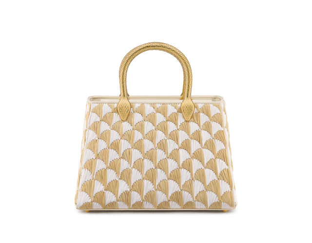 ブルガリ 295303 セルペンティーノ　バッグ ラフィア / ナチュラル