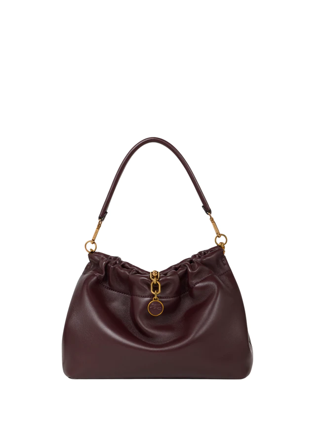 エトロ「ヴェラブロッサム」ミディアム　レザー／ブラック、アイボリー、プラム／31×21×15cm