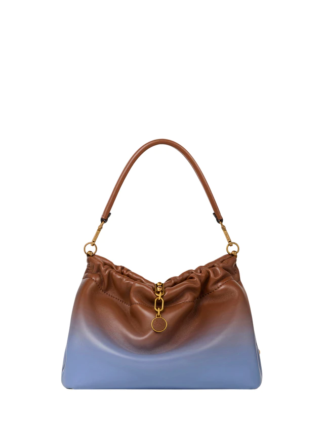 エトロ「ヴェラブロッサム」ミディアム　シェーデッド／キャメル＆ライトブルー／31×21×15cm