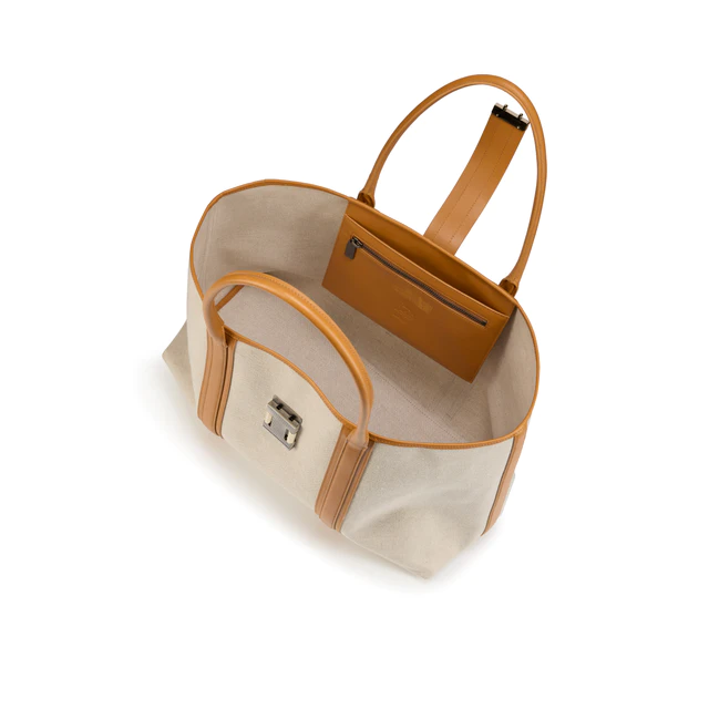 クリスチャン ルブタン NOX TOTE XS/ノックス トート S ファブリック ベージュ