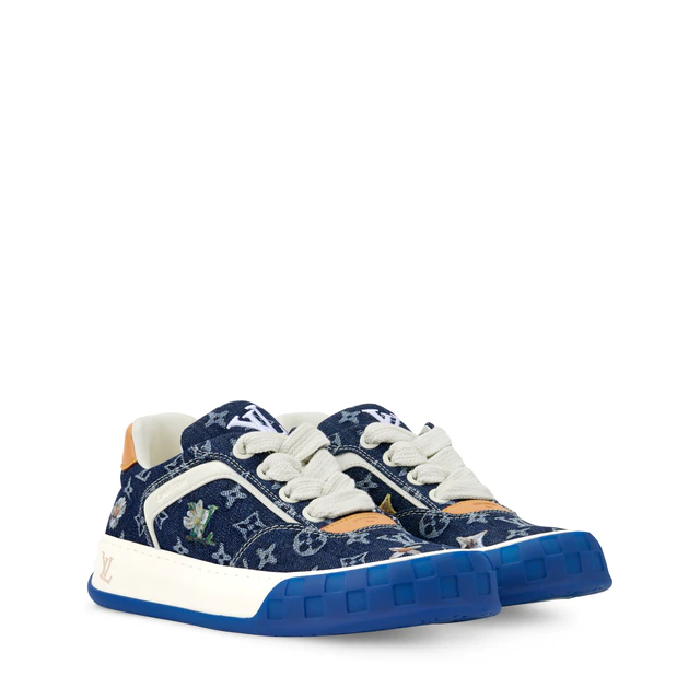 ルイ・ヴィトン：LV ティルテッド スニーカー モノグラム·デニム