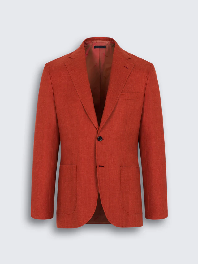 ブリオーニ「Soffioブレザー」ブリック