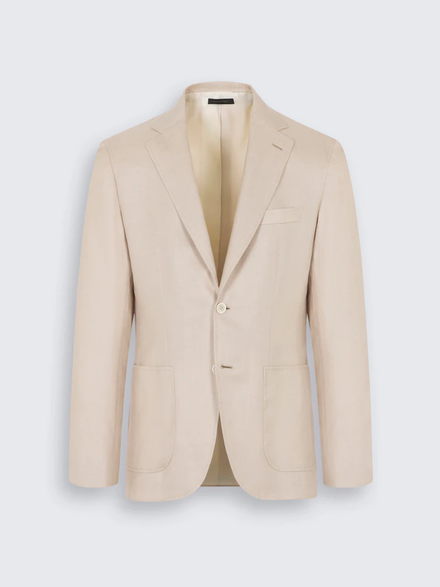 ブリオーニ「Soffioブレザー」ベージュ