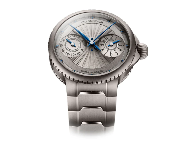 クロノスイス パルス GMT シルバー ギョーシェ（PULSE GMT Silver Guilloche） / 　CH-4223TM-GR