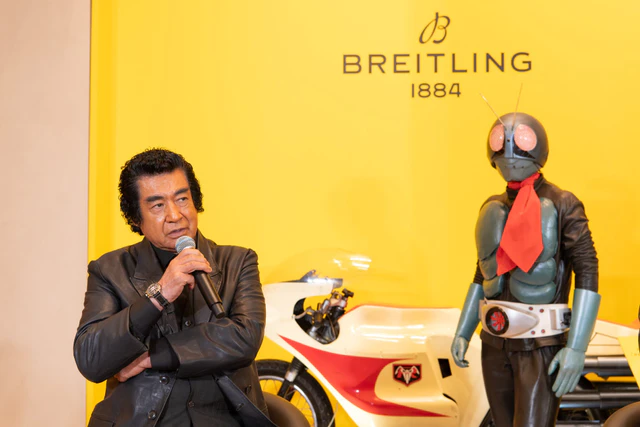 受け継がれる正義の記憶、ブライトリング、仮面ライダー55周年限定クロノグラフが銀座三越に登場