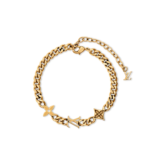 ルイ・ヴィトン：ブレスレット·モノグラム ロウ ヴィンテージ風ゴールドメタル