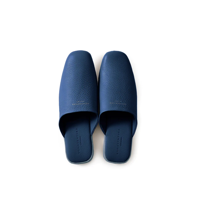 ボナベンチュラ × FARFALLA レザールームシューズ フロントロゴあり スカイ