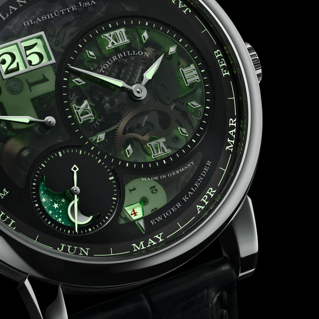 A.ランゲ&ゾーネ&nbsp;新作 ランゲ1･トゥールビヨン･パーペチュアルカレンダー“ルーメン” 発光するムーンフェイズ表示