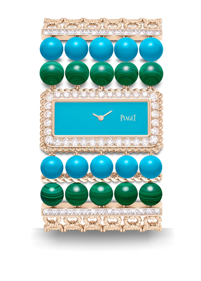 揺れるパーツを取り外し、カフウォッチとして手首に着用することが可能です