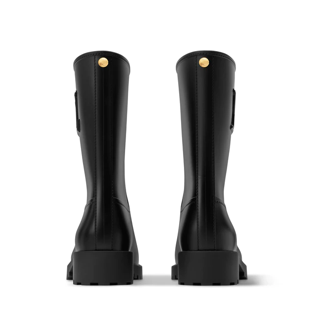 ルイ・ヴィトン：ドロップス フラットハーフ レインブーツ ラバー