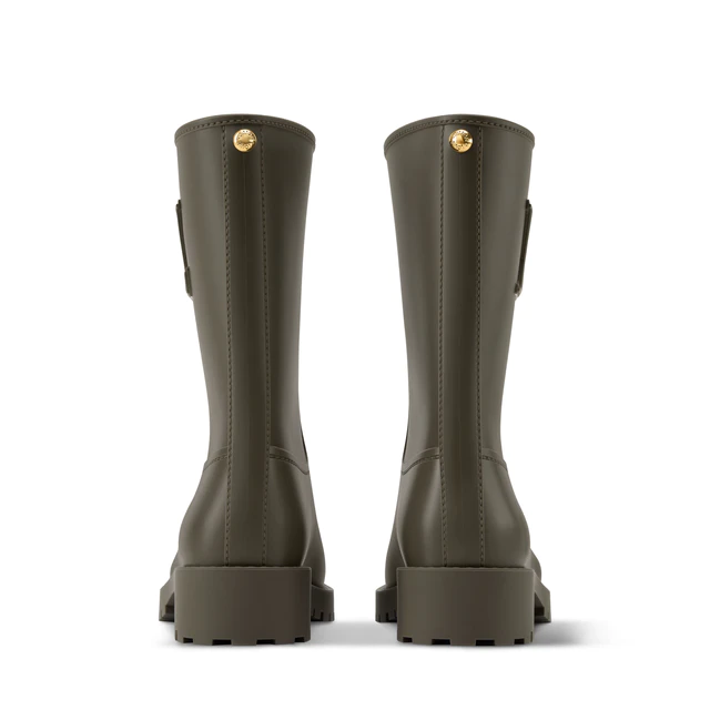 ルイ・ヴィトン：ドロップス フラットハーフ レインブーツ ラバー