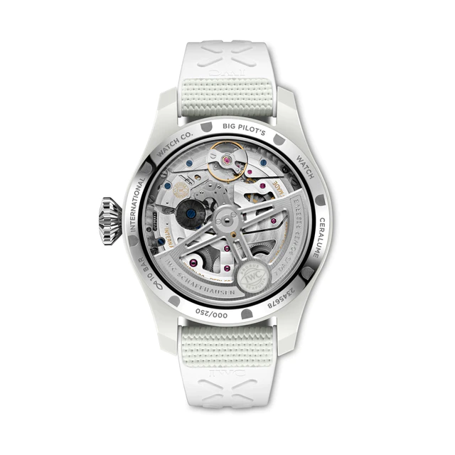 IWC シャフハウゼン 「ビッグ、パイロット、ウォッチ、パーペチュアル、カレンダー、セラリューム（R）」（Ref. IW505801）裏面