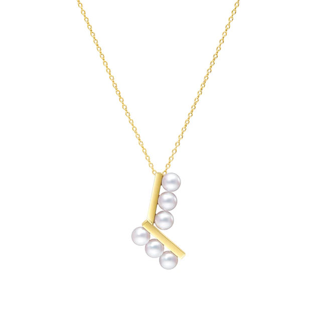 バランス アーム ネオ ペンダント［18K YG, あこや真珠］