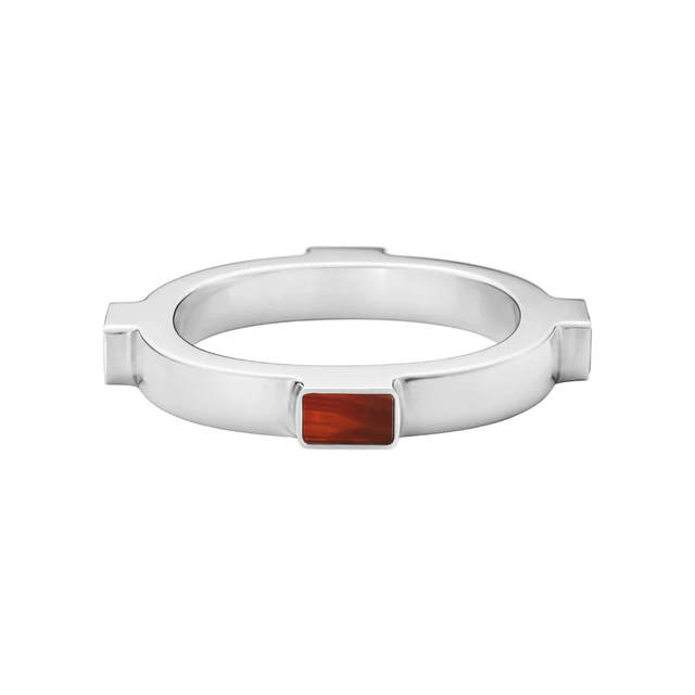 ジョージ ジェンセン「The Collector」BANGLE:Kim Naver,1975 SILVER CARNELIAN/SILVER/SILVER MALACHITE 
