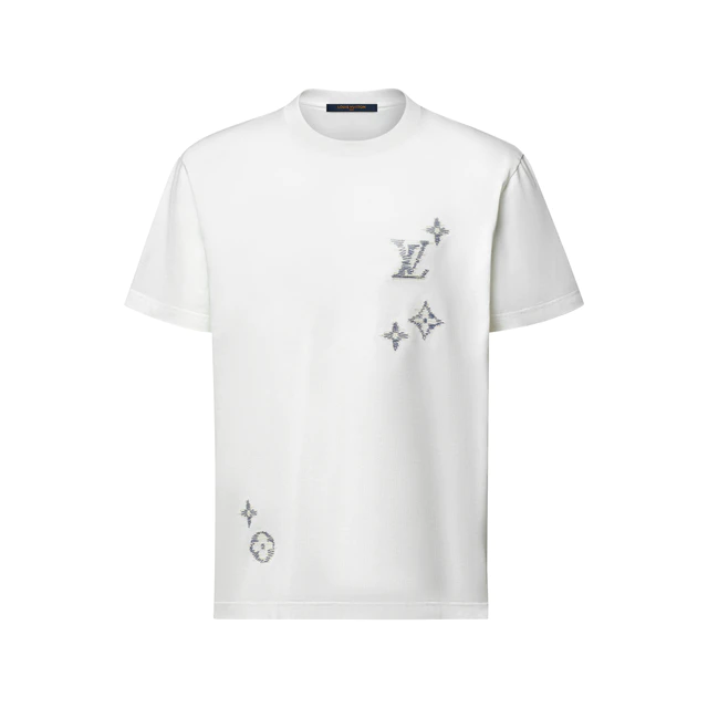 ルイ・ヴィトン：エンブロイダリー シグネチャーTシャツ コットン 100%