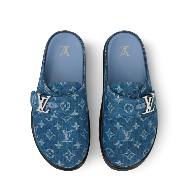 ルイ・ヴィトン：LV イージー ミュール モノグラム·デニム