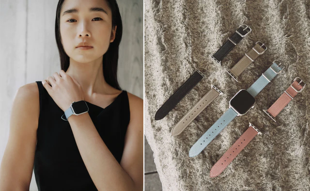 TSUCHIYA KABAN新作Apple Watch専用レザーバンド発売、ファインエンボスドレザーが描く上品な手元