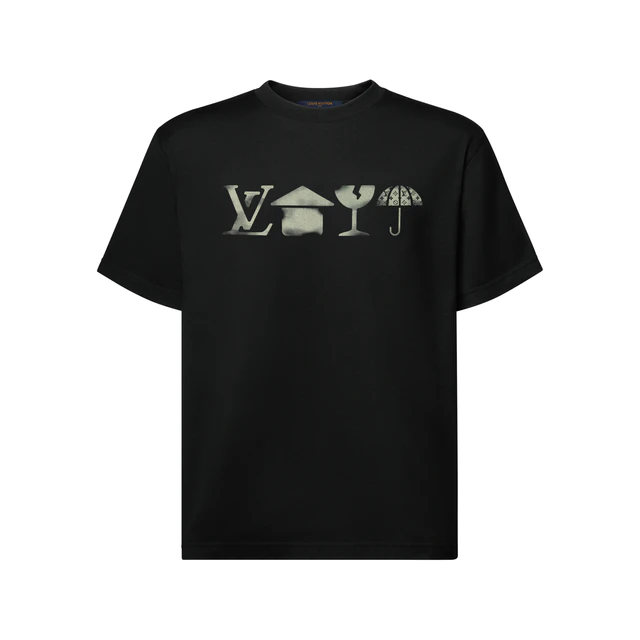 ルイ・ヴィトン：プリントシグネチャーTシャツ コットン 100%