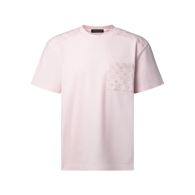 ルイ・ヴィトン：ショートスリーブ リフレクティブ シグネチャー Tシャツ コットン 100%