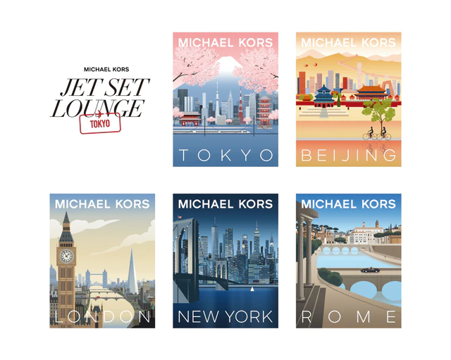 六本木で出会うマイケル・コースの旅時間、「JET SET LOUNGE TOKYO」が描く5都市の世界