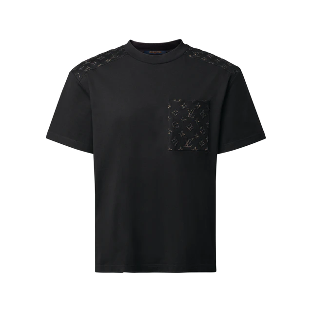 ルイ・ヴィトン：ショートスリーブ リフレクティブ シグネチャー Tシャツ コットン 100%