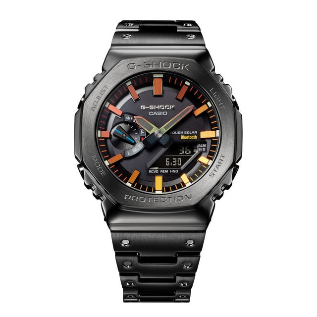 カシオ マルチカラーとグラデーションを施したフルメタル“G-SHOCK” 
