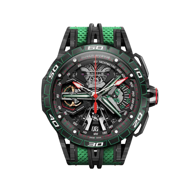 ロジェ・デュブイ Verde Mantis（ヴェルデ マンティス）のカラーをまとう、最新作：エクスカリバー スパイダー フライバック クロノグラフ