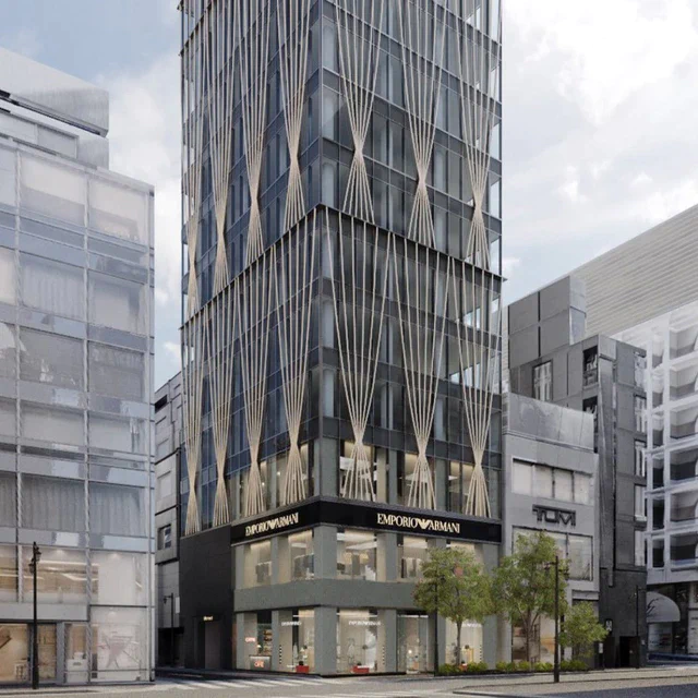 エンポリオ アルマーニ銀座旗艦店が移転オープン、洗練された都市美を纏う新施設